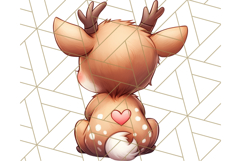 Cute Back View Sitting Animal Clipart PNG From Behind Product Image 5