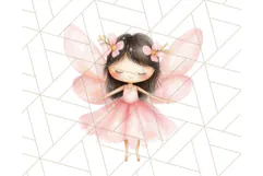 Pastel Pink Fairy Garden Clipart, Enchanted Cottagecore Png Product Image 5