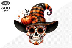 Halloween Skull Sublimation - Clipart PNG Design Product Image 1