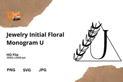 Jewelry Initial Floral Monogram Product Image 1