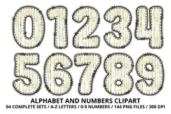 Safari Alphabet PNG - Letters & Numbers Clipart 300 DPI Product Image 5