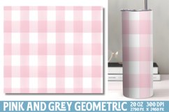 Pink and Grey Geometric Papers Tumbler Wrap Product Image 1