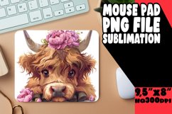 Farmyard Friend Mouse Pad Cute Peekaboo Cow Product Image 1