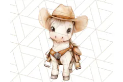 Cowboy Clipart PNG, Kid Western Country Graphic Product Image 5