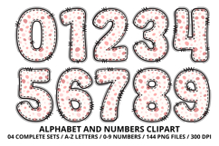 Romantic Coquette Alphabet PNG Letters &amp; Numbers 300DPI Product Image 5