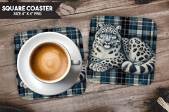 Cute Animals Square Coaster PNG Bundle, Digital Coaster Set Product Image 16