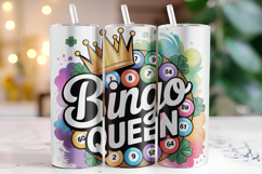 Bingo Queen Tumbler Wrap | Sublimation | Tumblers Product Image 1