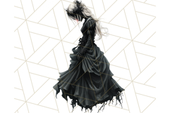 Dark Enchanted Princesses, Gothic Fairy Tale Clipart PNG Product Image 5