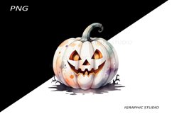 Halloween white Pumpkin Clipart Product Image 1