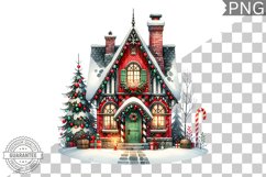 Christmas House Sublimation - Clipart PNG Design Product Image 1