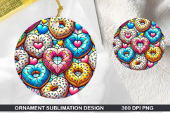 Heart Stained Glass Ornament PNG, Digital Download File Product Image 1