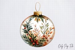 Watercolour Rustic Christmas Clipart PNG Product Image 1
