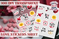 Love sticker Hearts Stickers Sheet St. Valentine&#039;s Heart PNG Product Image 1