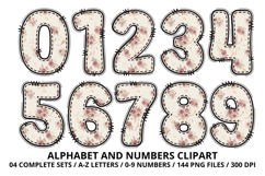 Romantic Regency Floral Alphabet PNG Letters &amp; Numbers Product Image 5