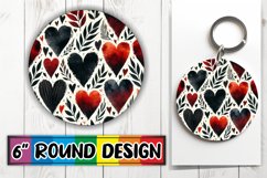 Joyful Sublimation Circle Designs PNG, Heart Product Image 1