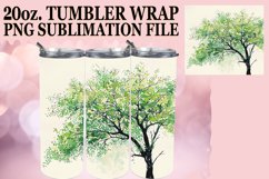 Whimsical Floral Watercolor Tumbler Wrap: 20oz Sublimation Product Image 1