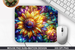 Flowers Mouse Pad Sublimation, Summer Mouse Pad PNG Product Image 1