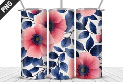 Flowers Tumbler Wrap | Sublimation Design | Tumbler PNG Product Image 1