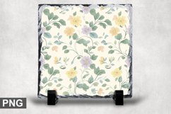 Pastel Flowers Square Sublimation Slate Design Product Image 1