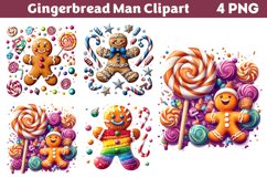 Gingerbread Man Clipart PNG Product Image 1