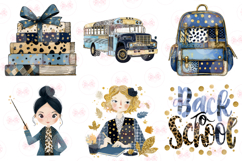 Whimsical Back To School Clipart, Set of 51 Png Bundle Product Image 6