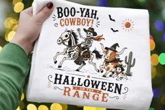 Boo Yah Cowboy PNG Sublimation Design - Halloween On The Product Image 2