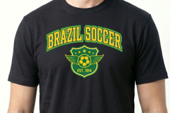 Brazil Soccer T-shirt Design Product Image 1