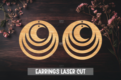 Celestial Style Laser Cut Earrings SVG File Product Image 1