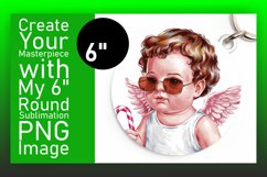 Cute Round Design Coaster Template , Cupid Product Image 1