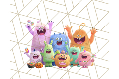 Halloween Costume Parade Clipart PNG with Monsters Clip Art Product Image 5