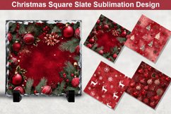 Christmas Square Sublimation Slate Designs Product Image 1