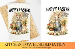 Happy Easter Design - Farmhouse Kitchen Towel Sublimation Product Image 1