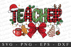 Christmas Teacher Clipart PNG | Christmas Png Product Image 1