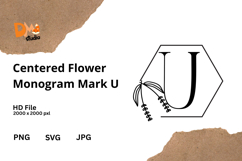 Centered Flower Monogram Mark Product Image 1