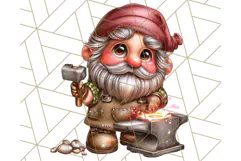 Gnomes at Work Clipart PNG, Cute Gnomes PNG Illustration Product Image 5