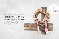 Watercolor Western Clipart, Wild West Cowgirl, Country PNG. Product Image 1