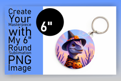 Chic Circle PNG Car Coaster Design , Halloween Dino Product Image 1