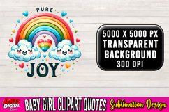 Watercolor Nursery Clipart | It&#039;s a Girl Clipart #21 Product Image 1