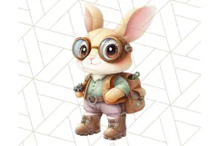 Vintage Steampunk Forest Animal PNG Clipart for Sublimation Product Image 5