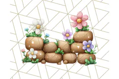 Princess Castle Clipart PNG, Enchanted Garden Artwork Product Image 5