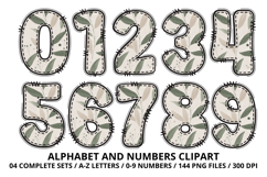Teddy Bear Alphabet PNG - Letters &amp; Numbers Clipart 300 DPI Product Image 5