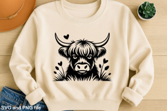 Highland Cow SVG Design for T-Shirts and Mugs Product Image 1