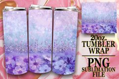 Glitzy Flower Leopard Tumbler Design: Sublimation - 20oz Product Image 1