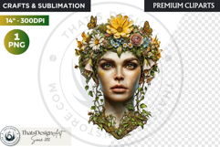 Fantasy Forest Spirit Clipart PNG, Enchanted Nature God Product Image 1