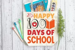 Happy 100 Days Of School SVG, School SVG Design Product Image 2