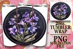 Spring Denim Floral Tumbler Wrap 20oz Product Image 1