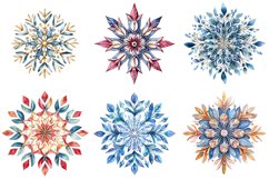 Boho Christmas Snowflakes Clipart Product Image 3