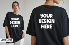 Black Shirt Mockup Front and Back View Jpeg &amp; Psd Product Image 1