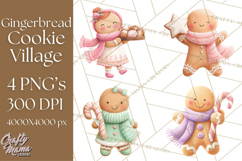 Gingerbread Village Gouache PNG Clipart Product Image 1
