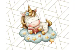 Magical Bookish Unicorn PNG Clipart Reading Books & Stories Product Image 5